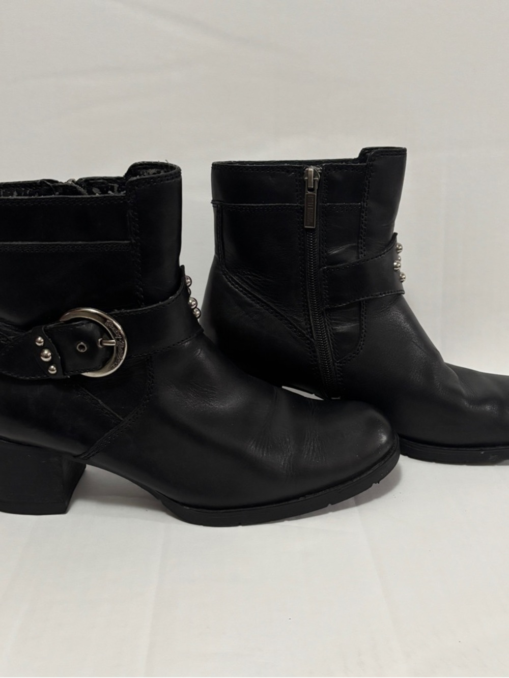 Authentic Harley Davidson Women’s Riding Boots Vintage Size 10 Black Leather